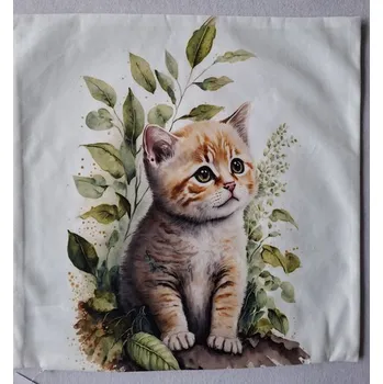 Povlak na dekorativní polštářek Povlak na polštářek Kočička sedící