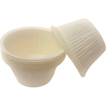 Jednorázové nádobí Košíčky cukrářské,velké,samonosné, bílé 50x40 mm, 25 ks