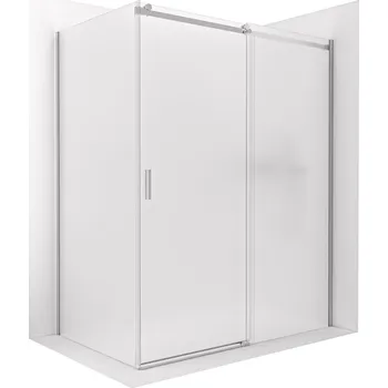 CERANO - Sprchový kout Santoro - pravá - 6 mm - chrom, mléčné sklo - 120x100 cm - posuvný