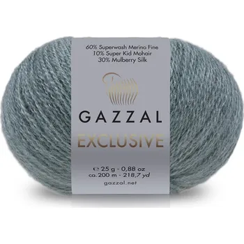 Příze Příze Exclusive Gazzal 9933 kouřově zelenomodrá
