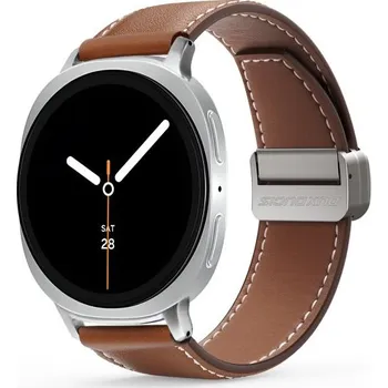 Příslušenství k chytrým hodinkám DUX 124252 DUX YA Kožený řemínek pro Samsung Galaxy Watch8 / Watch8 Classic hnědý