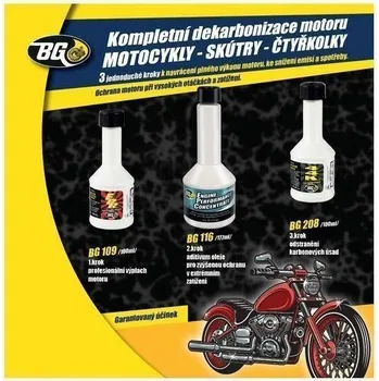 Auto-moto BG | 6900 KIT – sada pro kompletní dekarbonizaci 4-taktních motocyklů, skútrů a čtyřkolek