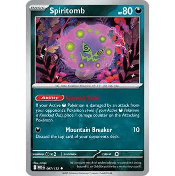 Volný čas Pokémon MEG 087/132 Spiritomb - Mega Evolution Stav: Near Mint, Verze: NORMAL