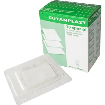 Brusný papír Cutanplast special 70 x 50 x 1 mm, absorpční hemostatikum, 20 ks