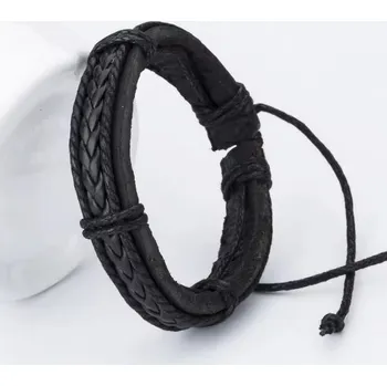 Náramek Stylový kožený náramek na ruku