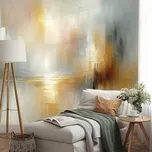 Dovido Samolepící tapeta abstraktní zlaté a šedé tóny