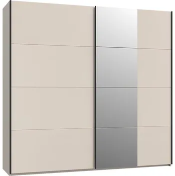 Šatní skříň Šatní skříň se zrcadlem ODEN 220x210 cm béžová