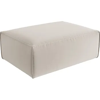 Taburet Cosmopolitan Design Světle béžová sametová podnožka Mackay 100 x 69 cm