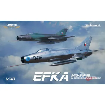 Plastikový model Eduard EFKA MiG-21F-13 ve službě československého letectva 1:48