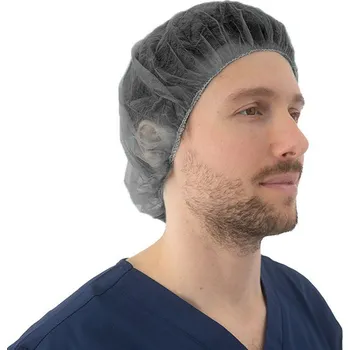 Jednorázová čepice Čepice z netkané textilie, BARET, 100 ks, černá Velikost: L (53 cm)