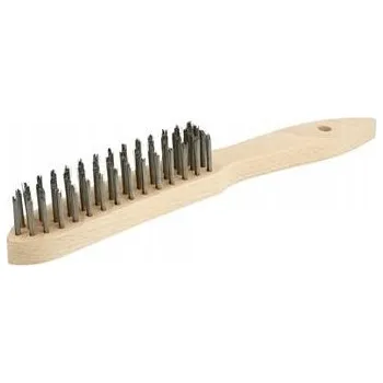 Drátěný kartáč Osborn ruční kartáč s dřevěnou rukojetí, rovný ocelový drát 0,35 mm Počet řad: 2 0001-152 132