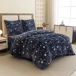Povlečení mikroplyš STARLIGHT tmavě modré Rozměr povlečení: 2 ks 70 x 90 cm | 200 x 220 cm, 140x200 / 70x90 cm, 140x220 / 70x90 cm, 200x220 + 2 polštáře 70x90 cm