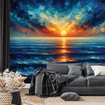 Fototapeta Dovido Samolepící fototapeta dramatický západ slunce nad oceánem