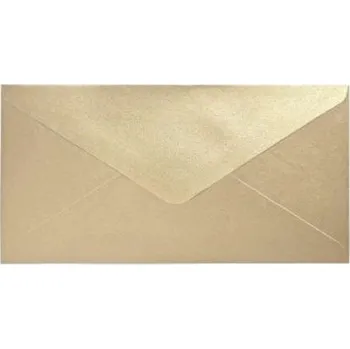 Obálka Ozdobné obálky Pearl - 8 x 16 cm, 150 g/m2, perleťové, zlaté, 10 ks
