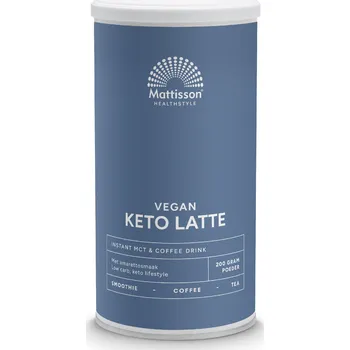Mattisson Vegan Keto Latte - instantní MCT a kávový nápoj - 200 g