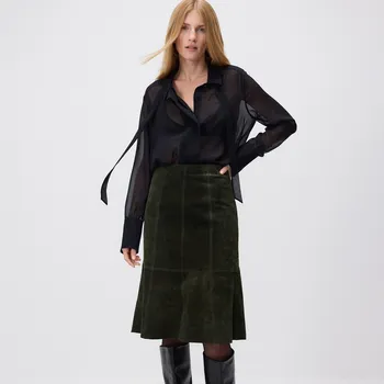 Dámská sukně Reserved - Kožená mini sukně - tmavě zelená - 706EH-79X - 706EH-79X-L