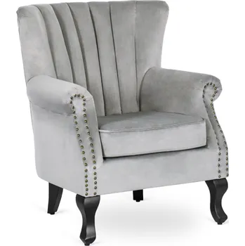 Obývací pokoj JAKS Křeslo ušák Mallo velur šedé