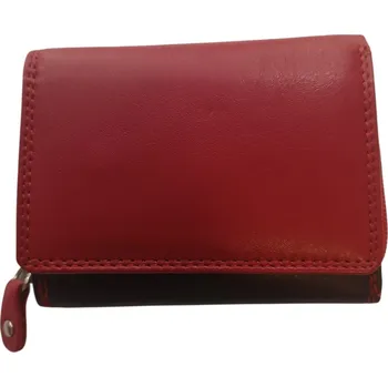 Módní doplněk Dámská kožená peněženka Rovicky R004S- červená/ černá