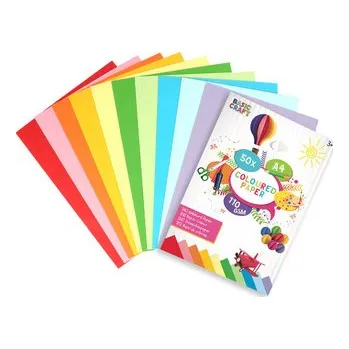 Barevný papír Sada barevných čtvrtek A4