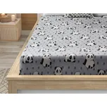 Prostěradlo mikroplyš PANDA 180x200 cm šedé 209335858
