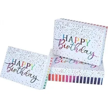 Dárková krabička Dárková krabička Happy Birthday sada 3ks
