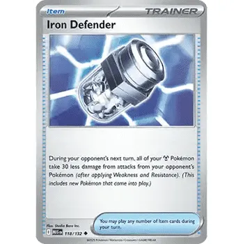 Sběratelská karetní hra Pokémon MEG 118/132 Iron Defender - Mega Evolution Stav: Near Mint, Verze: NORMAL