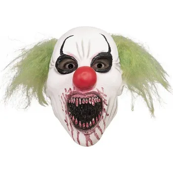 Karnevalová maska Maska kanibalský Klaun s vlasy latexová