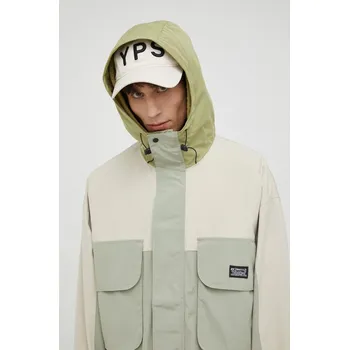 Pánská větrovka Bunda Levi's pánská, zelená barva, přechodná, oversize A3208.0001 97X, vel. S