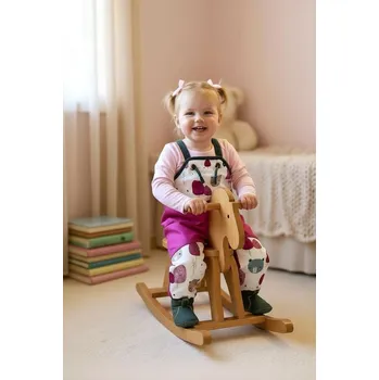 Dívčí kalhoty Holčičí softshell lacláče beránek kouzelný les Holčičí lacláče