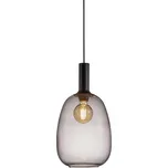 Nordlux 47303047 ALTON - Závěsný lustr s kouřovým stínidem, 1 x E27, Ø 23cm (Skeněný lustr nad bar nebo jídelní stůl)