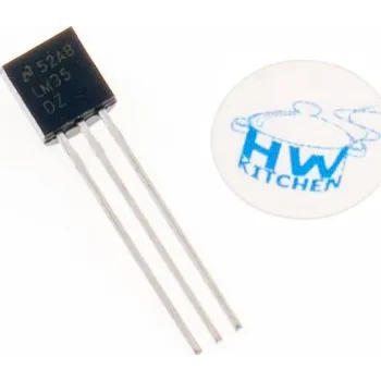 Elektronická stavebnice HWKITCHEN LM35DZ - analogové teplotní čidlo 0-100°C (10mV/°C), TO-92