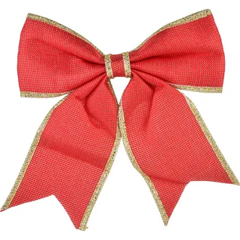 Vánoční dekorace Vánoční dekorativní mašle Santa Lila 24,5x26 cm červená