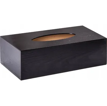 Papírový kapesník Dřevia Dřevěná krabička na kapesníky, černá
