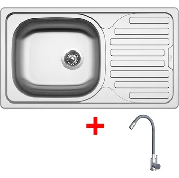 Kuchyňský dřez Nerezový dřez Sinks CLASSIC 760 + ELASTA nerez/šedá N129