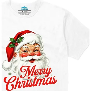 Pánské tričko Pánské tričko Veselý Santa (Velikost: L, Barva: Bílá)