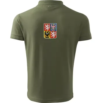 Pánská košile Velký státní znak ČR - Polokošile pánská Pique Polo 203 - 2XL ( Khaki )