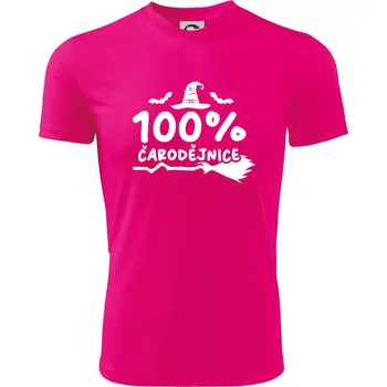 Chlapecké tričko 100% čarodějnice - Dětské triko sportovní (dresovina) - 122 cm/6 let ( Neon Pink )