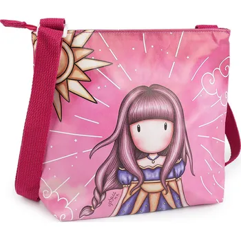 Městský batoh Dívčí kabelka crossbody 23x22 cm s potiskem, barva 1 růžová