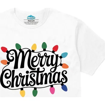 Pánské tričko Pánské tričko Rozsvícené Vánoce (Velikost: M, Barva: Bílá)