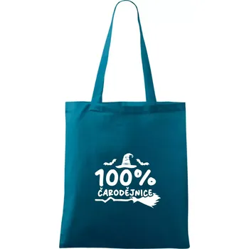 100% čarodějnice - Taška bavlněná - 42 x 38 cm ( Petrolejová )