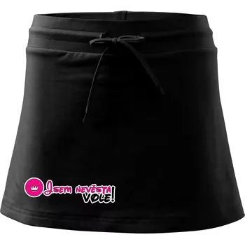 Dámská sukně Jsem nevěsta vole! - Sportovní sukně - two in one - L ( Černá )