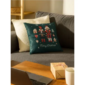 Dekorativní polštářek Sinsay - Dekorační polštář s vánočním motivem - tmavě zelená - 085GT-79X - 085GT-79X-ONE