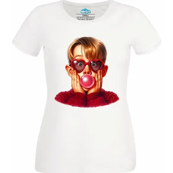 Dámské tričko Dámské tričko Kevin se Žvýkačkou Sám Doma (Velikost: 3XL, Barva: Bílá)