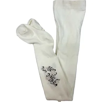 Punčocháče dívčí 104, velikost 98/104, Barva smetanová, Složení materiálu 85% bavlna 5% elastan