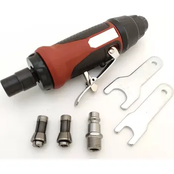 přímá bruska Pneumatická (vzduchová) mini bruska, variabilní otáčky, s kleštinami 3 a 6 mm, až 25 tis. ot/min (TrueTech)