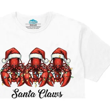 Pánské tričko Pánské tričko Humří Vánoce Santa Claws (Velikost: S, Barva: Bílá)