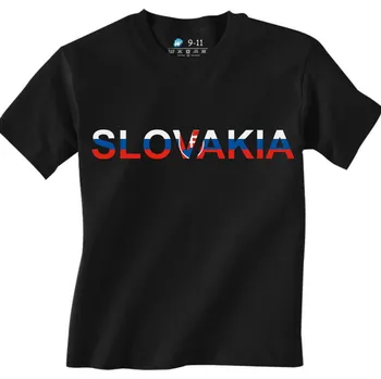 Chlapecké tričko Dětské tričko Slovenská republika Slovakia (Velikost: 3-4, Barva: Černá)