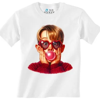 Dívčí oblečení Dětské tričko Kevin se Žvýkačkou Sám Doma (Velikost: 5-6, Barva: Bílá)