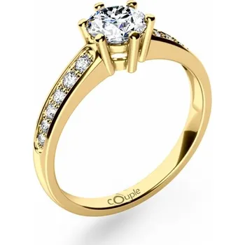 Prsten Couple, Nádherný zásnubní prsten Naria ze žlutého zlata, vel. 59, prům. 18.8 mm, 585-68-1-0690.0Z00.0.59.001