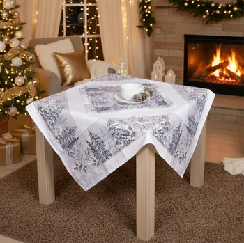 Ubrus vánoční, Stromečky a domečky